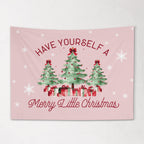 Christmas Banner Have yourself a Merry Little Christmas, Kids Fabric Tapestry