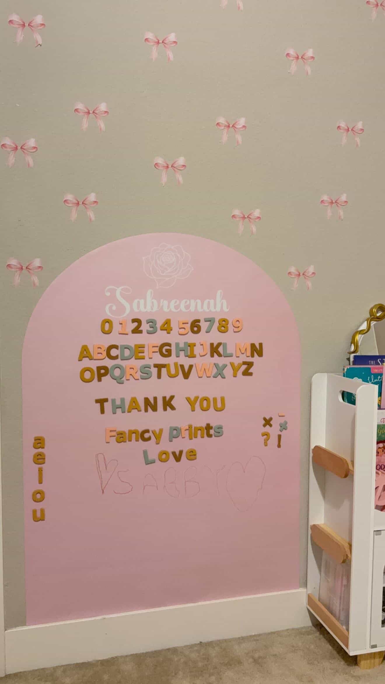 Girls Personalized Playroom Magnet Magic Arch