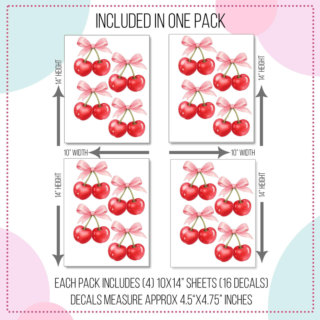 Bowtied Cherries Wall Decals