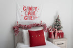 Christmas Banner, Candy Cane Crew, Kids Fabric Tapestry