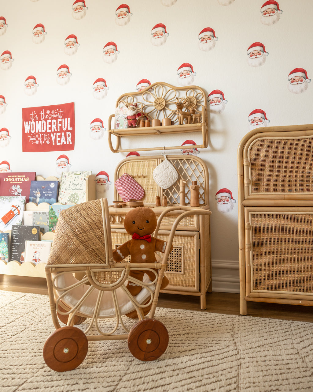 Red Santa Wall Decals