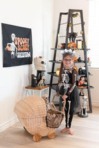 Halloween Banner, Spooky Scary Skeleton, Halloween Decor, Halloween Wall Art