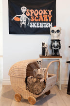 Halloween Banner, Spooky Scary Skeleton, Halloween Decor, Halloween Wall Art