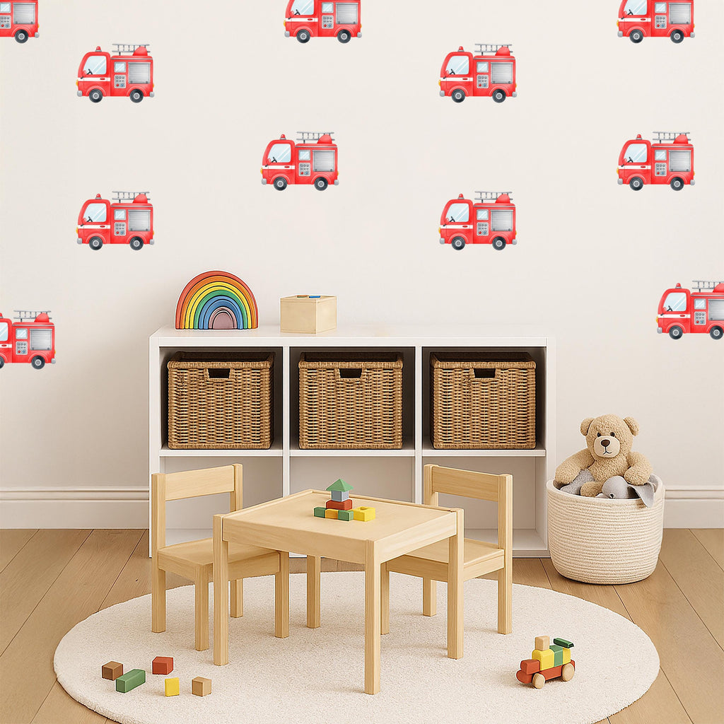 Red Firetruck Wall Decals
