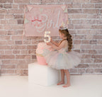 Fabric Tapestry Banner, Birthday Girl Bow, Kids Wall Art Room Decor, Children's Wall Art