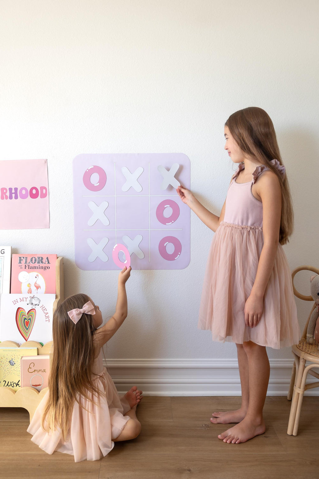 Magnet Magic Pink Tic Tac Toe Board - Magnetic Board Game for Kids