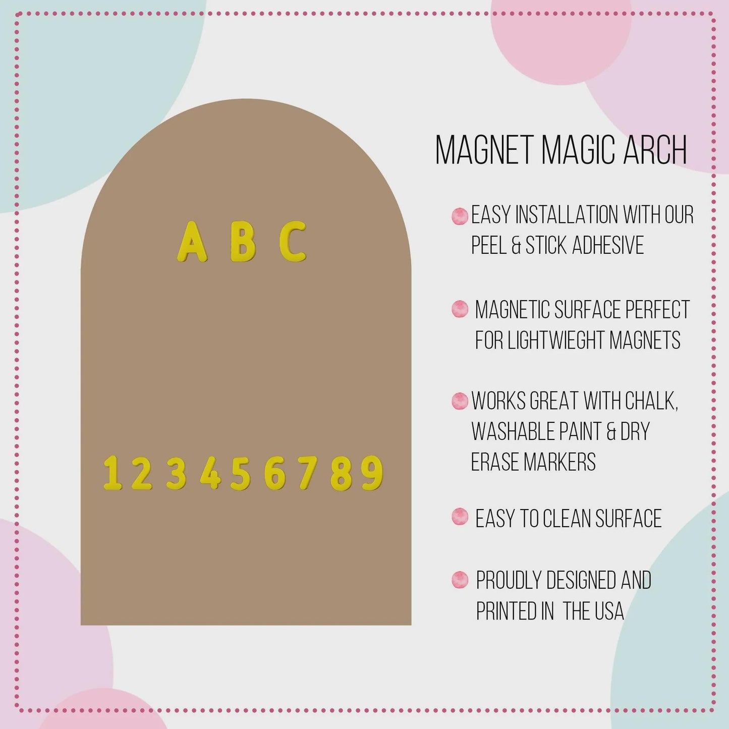 Magnet Magic Arch - Long Live Girlhood Magnetic Wall Decal for Kids