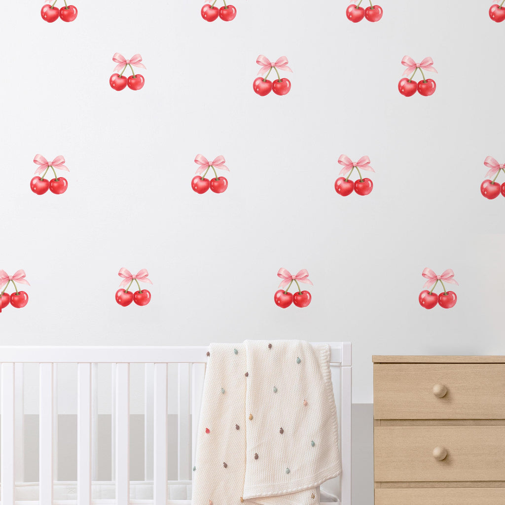 Bowtied Cherries Wall Decals