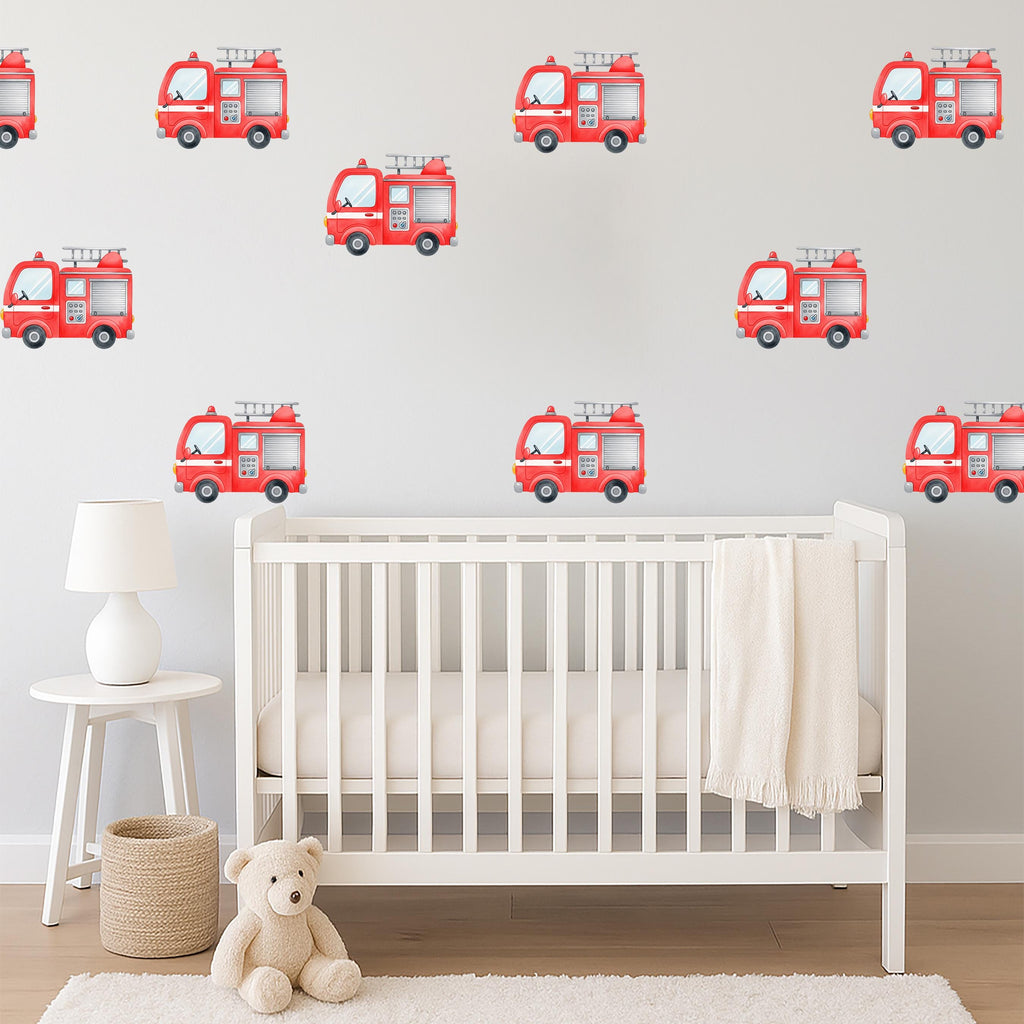 Red Firetruck Wall Decals