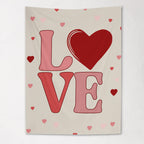 Fabric Tapestry Banner, Love Heart, Kids Wall Art Room Decor, Childrens Wall Art