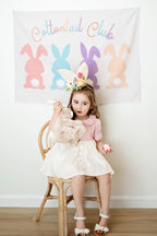 Fabric Tapestry Banner, Cottontail Club, Kids Wall Art Room Decor, Children's Wall Art
