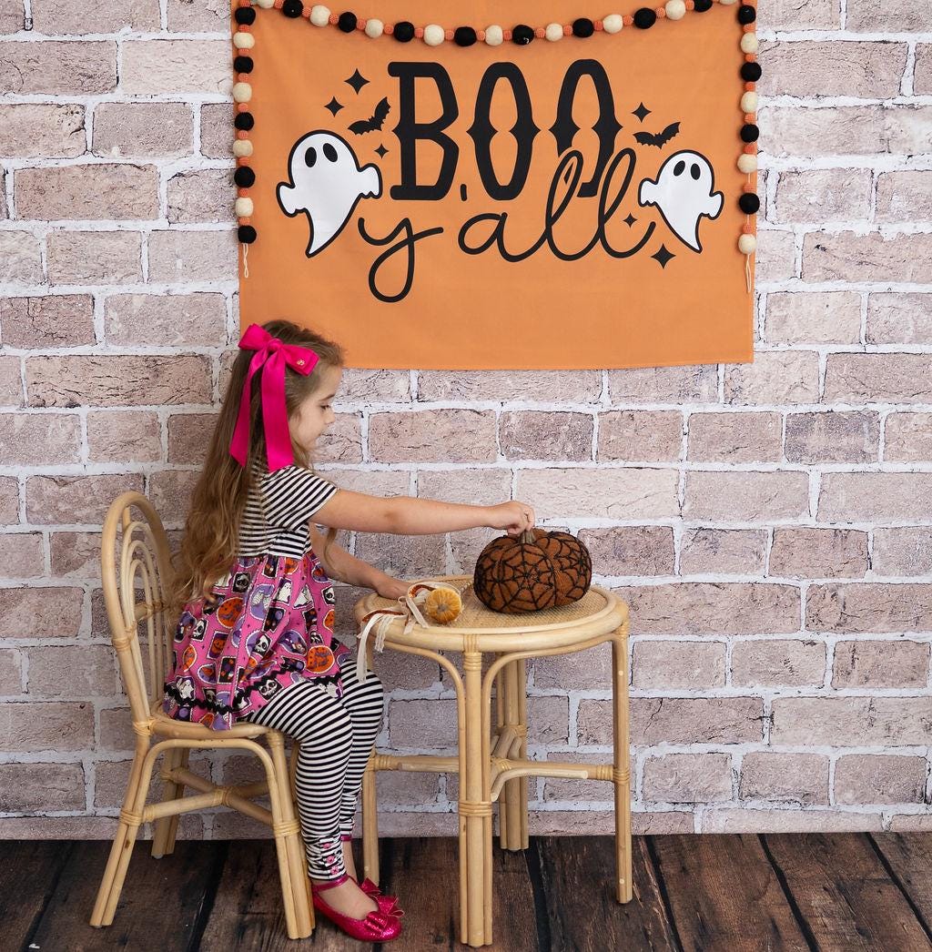 Boo Y'all Halloween Banner: Soft Fabric Wall Decor - Made in USA