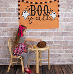 Boo Y'all Halloween Banner: Soft Fabric Wall Decor - Made in USA