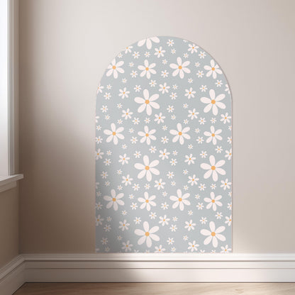 Magnet Magic Arch - Blue Daisy Floral Magnetic Wall Decal for Kids, Wall Decal