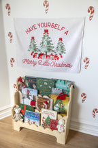 Christmas Banner Merry Little Christmas White Christmas, Kids Fabric Tapestry