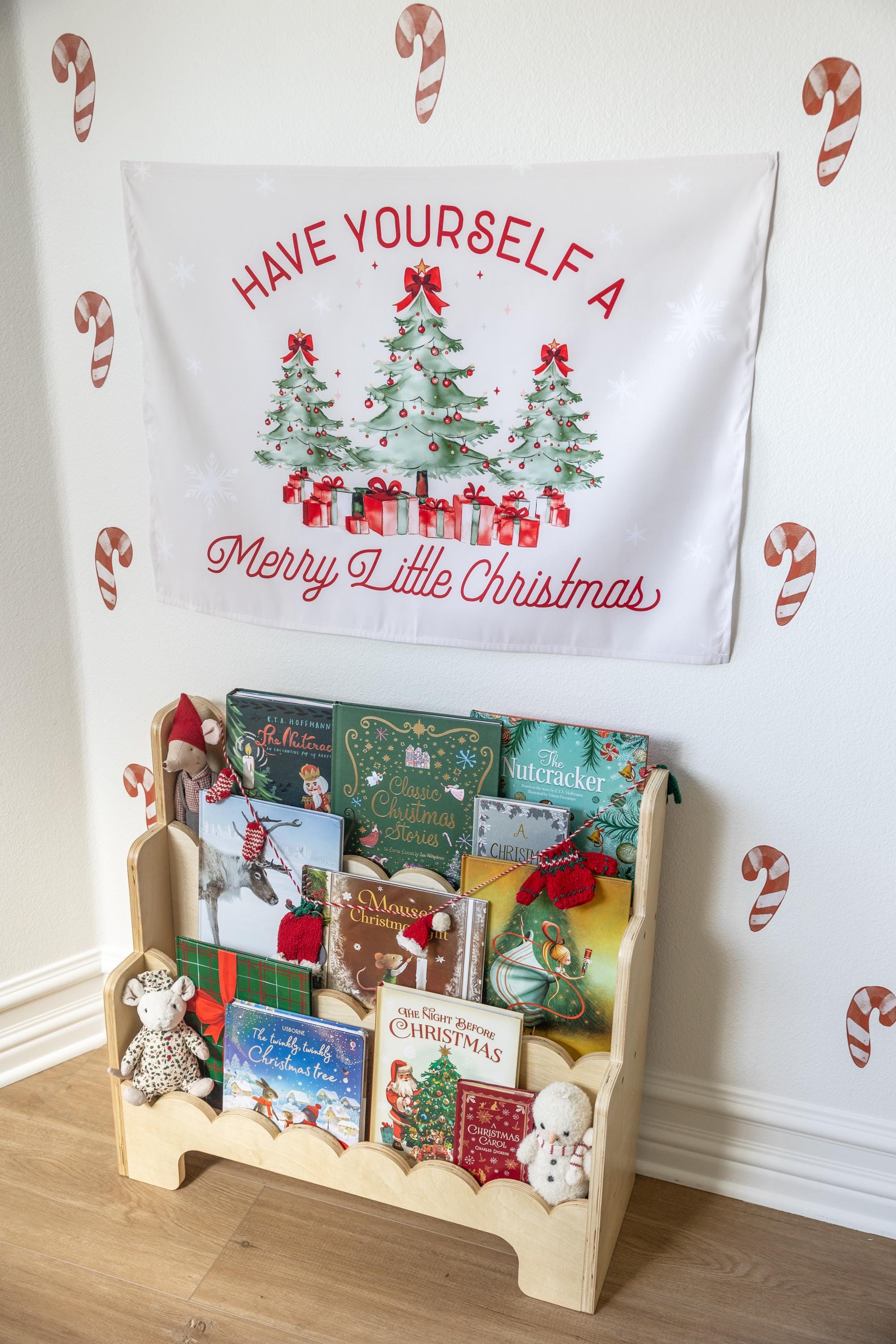 Christmas Banner Merry Little Christmas White Christmas, Kids Fabric Tapestry