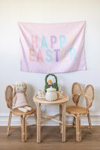 Fabric Tapestry Banner, Happy Easter, Kids Wall Art Room Decor, Children's Wall Art