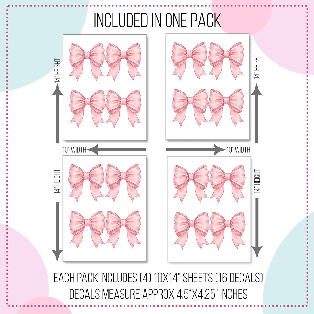 Rosie Pink Bows Wall Decals
