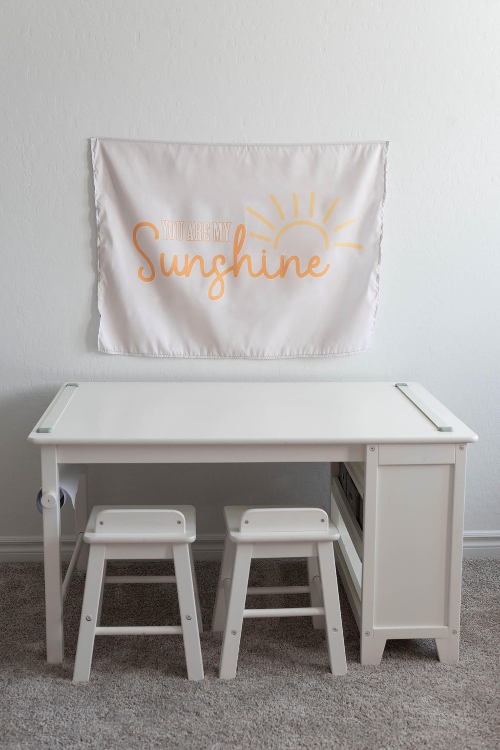 Fabric Tapestry Banner, You are my Sunshine, Kids Wall Art Room Decor