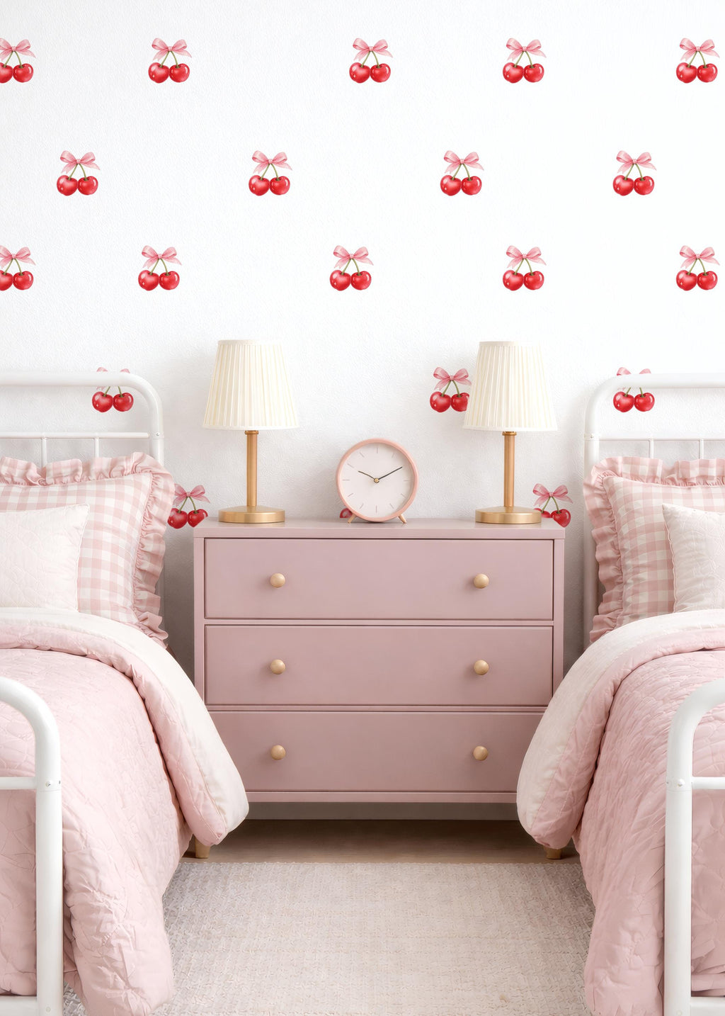 Bowtied Cherries Wall Decals
