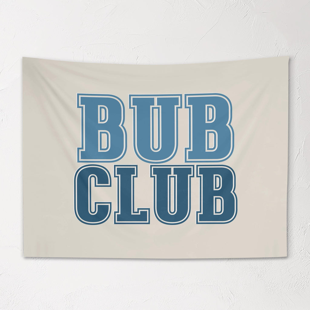 Fabric Tapestry Banner, Bub Club , Kids Wall Art Room Decor, Childrens Wall Art