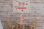 Fabric Tapestry Banner, Be My Valentine, Kids Wall Art Room Decor, Children's Wall Art