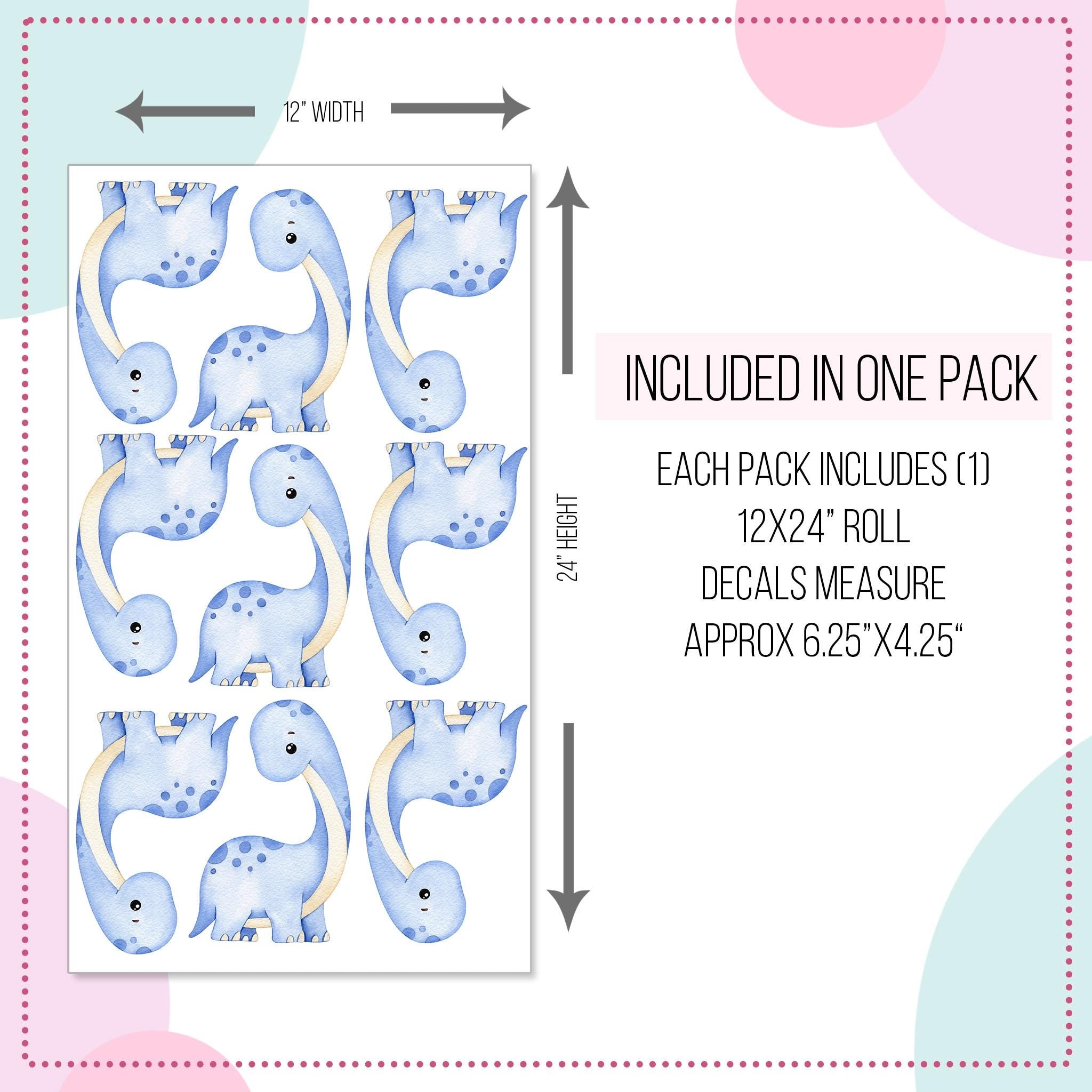 Blue Dinosaur Wall Decals