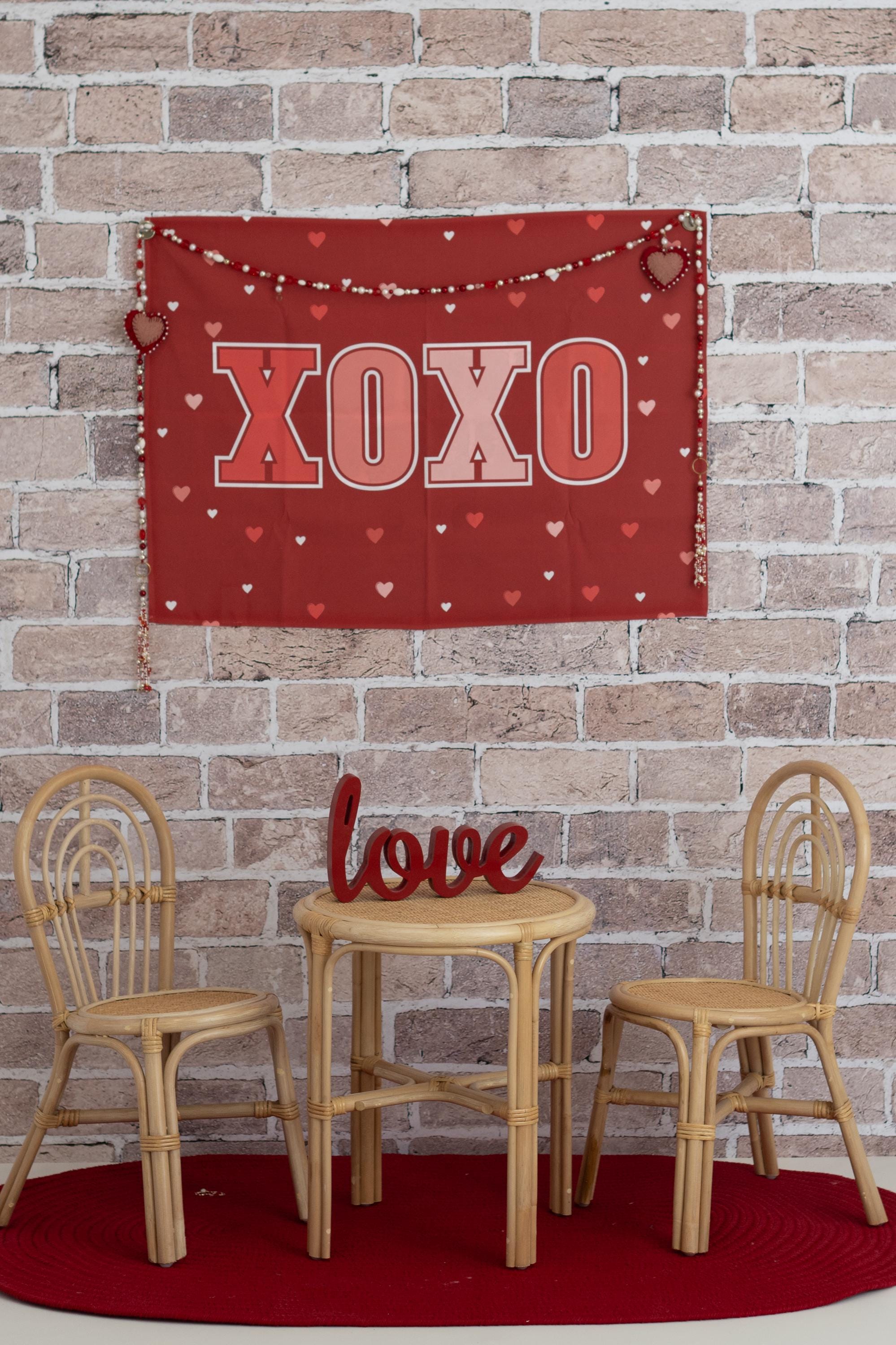XOXO Fabric Tapestry Banner: Kids Room Wall Decor, USA Made
