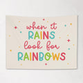 Rainbow Fabric Tapestry Banner: Kids Room Wall Art, USA Made