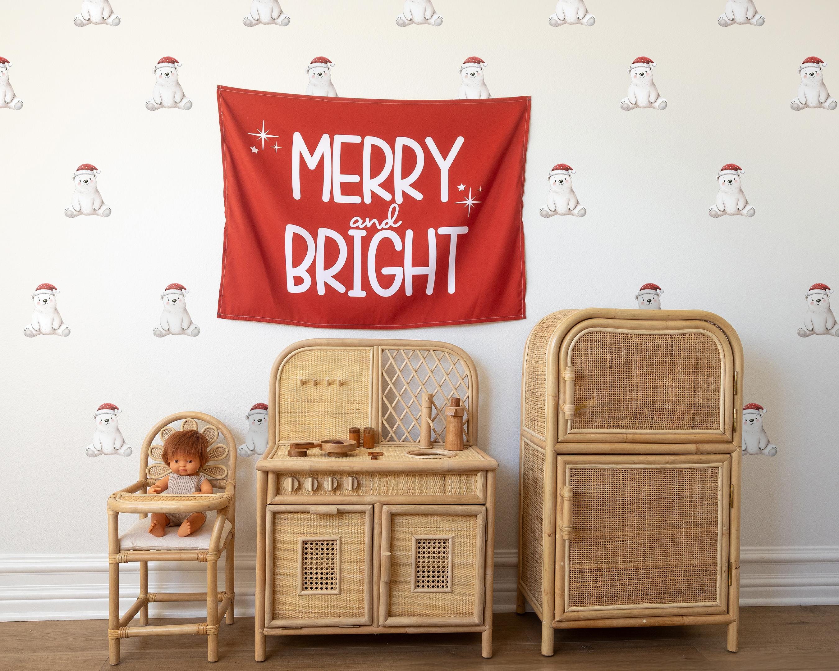 Cute Christmas Polar Bear Wall Decals