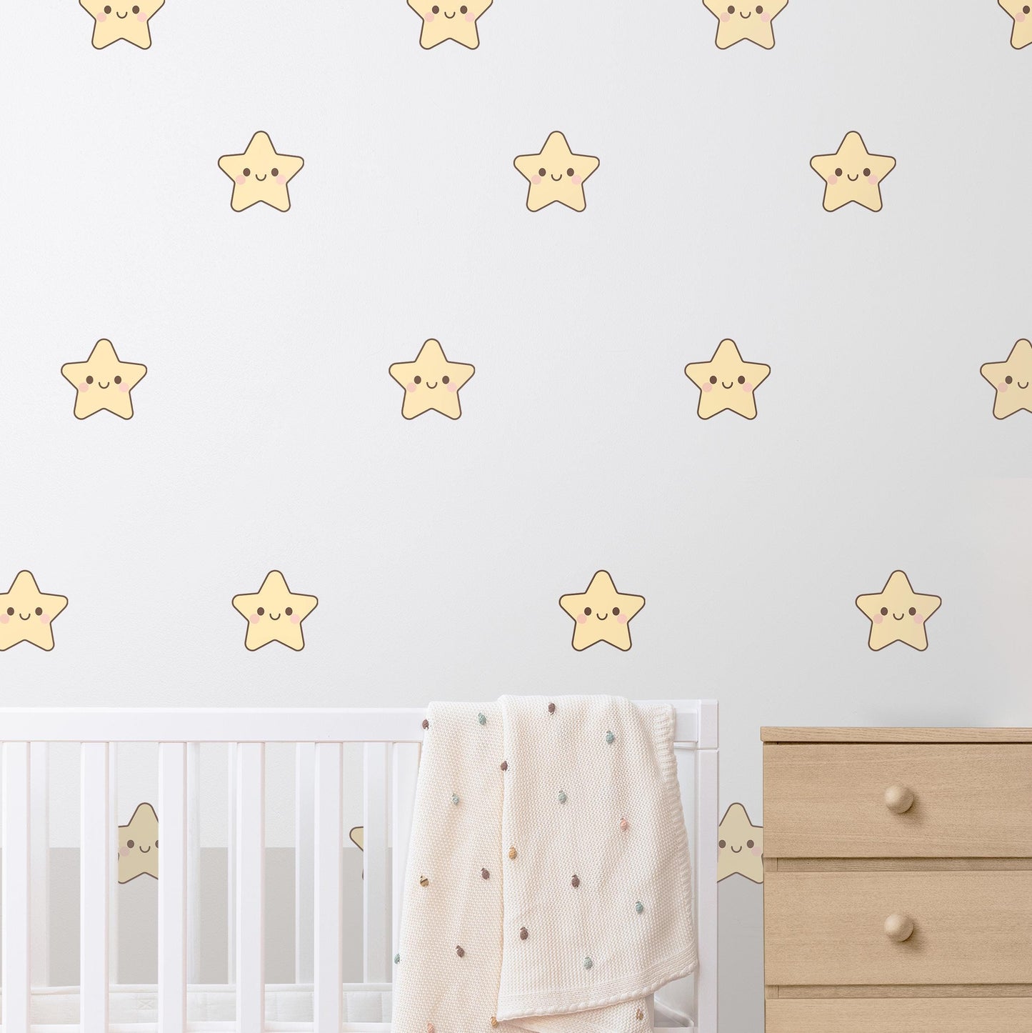 Boho Stars Wall Decals, Sun Wall Decal, Nursery Wall Decor