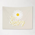 Fabric Tapestry Banner, Hello Spring, Kids Wall Art Room Decor