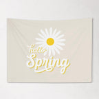 Fabric Tapestry Banner, Hello Spring, Kids Wall Art Room Decor