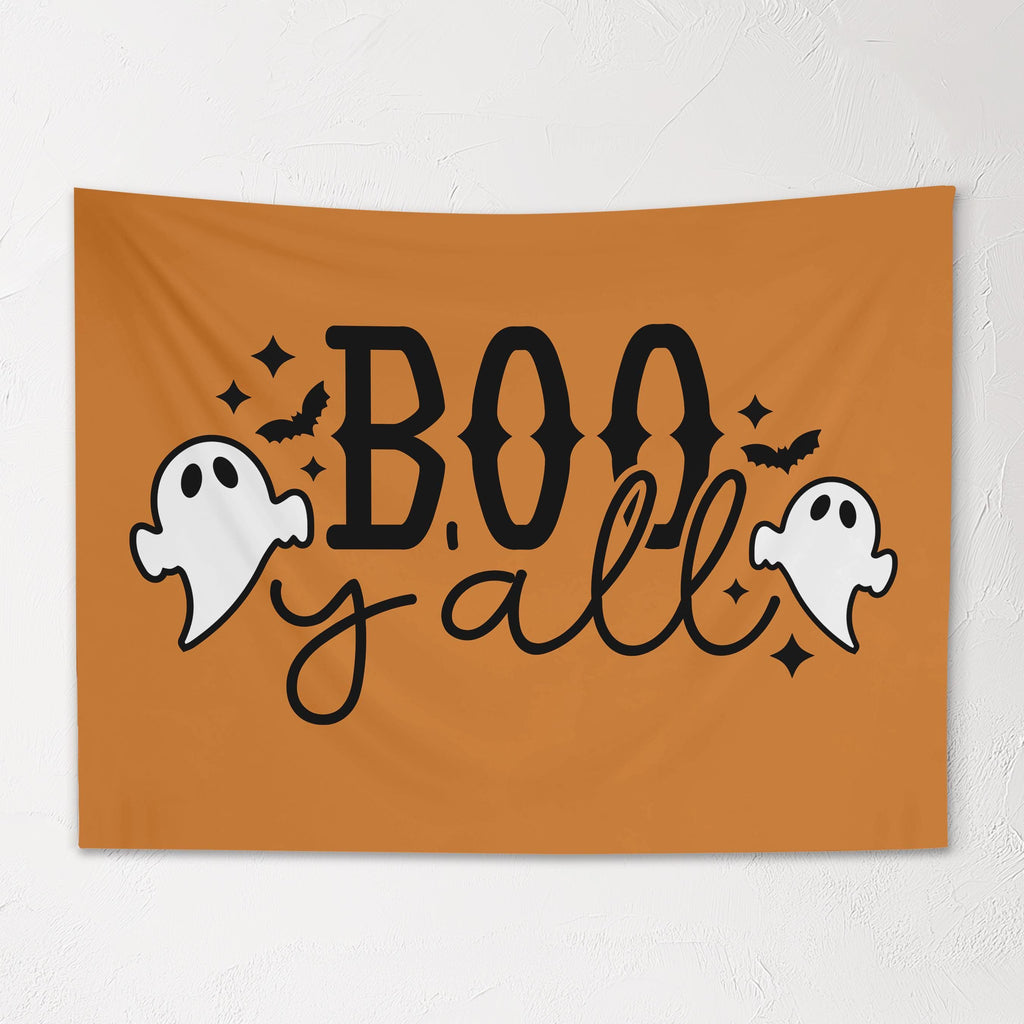 Boo Y'all Halloween Banner: Soft Fabric Wall Decor - Made in USA