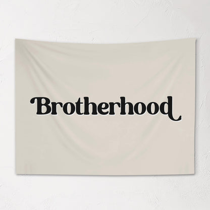 Fabric Tapestry Banner, Brotherhood , Kids Wall Art Room Decor, Children's Wall Art