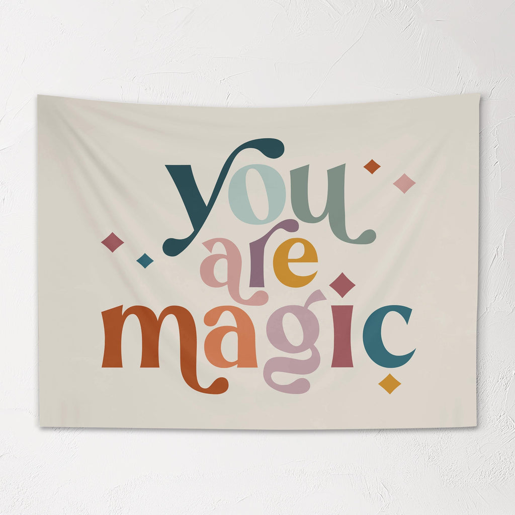 Fabric Tapestry Banner, You Are Magic , Kids Wall Art Room Decor, Children's Wall Art