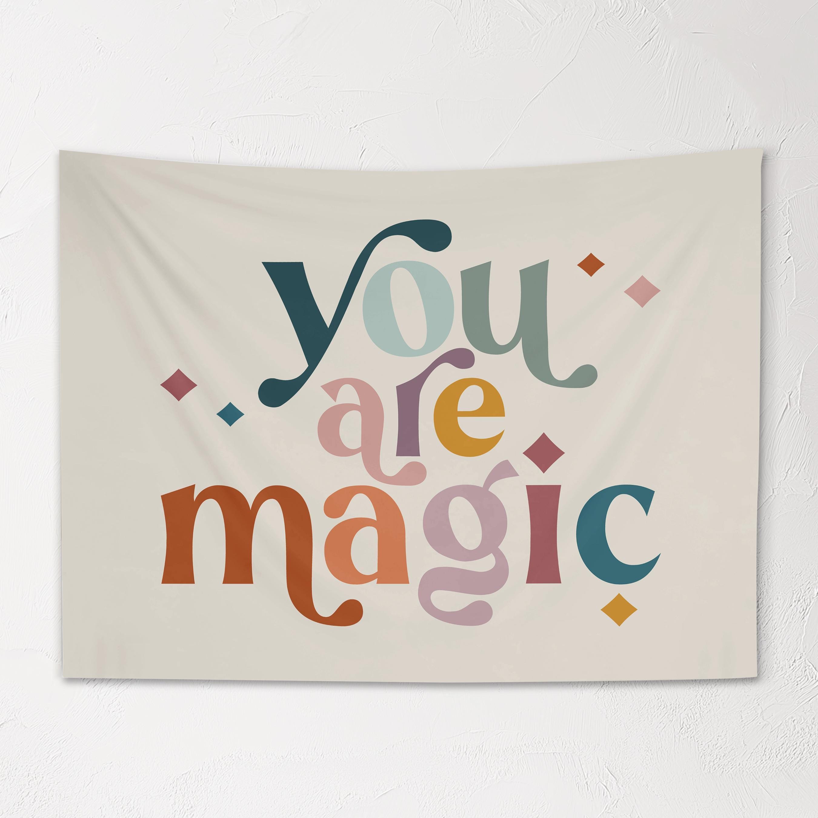 Fabric Tapestry Banner, You Are Magic , Kids Wall Art Room Decor, Children's Wall Art