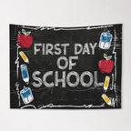 Fabric Tapestry Banner, First Day of School Chalkboard, Kids  Wall Art Decor