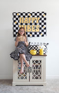 Fabric Tapestry Banner, Happy Vibes, Kids Wall Art Room Decor