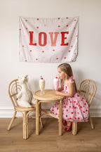 Fabric Tapestry Banner, Love, Kids Wall Art Room Decor, Children's Wall Art