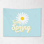 Fabric Tapestry Banner, Hello Spring, Kids Wall Art Room Decor, Children's Wall Art