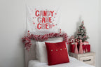 Christmas Banner, Candy Cane Crew, Kids Fabric Tapestry