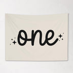 Fabric Tapestry Banner, ONE Birthday, Kids Wall Art Room Decor, Children's Wall Art