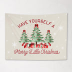 Christmas Banner Merry Little Christmas White Christmas, Kids Fabric Tapestry