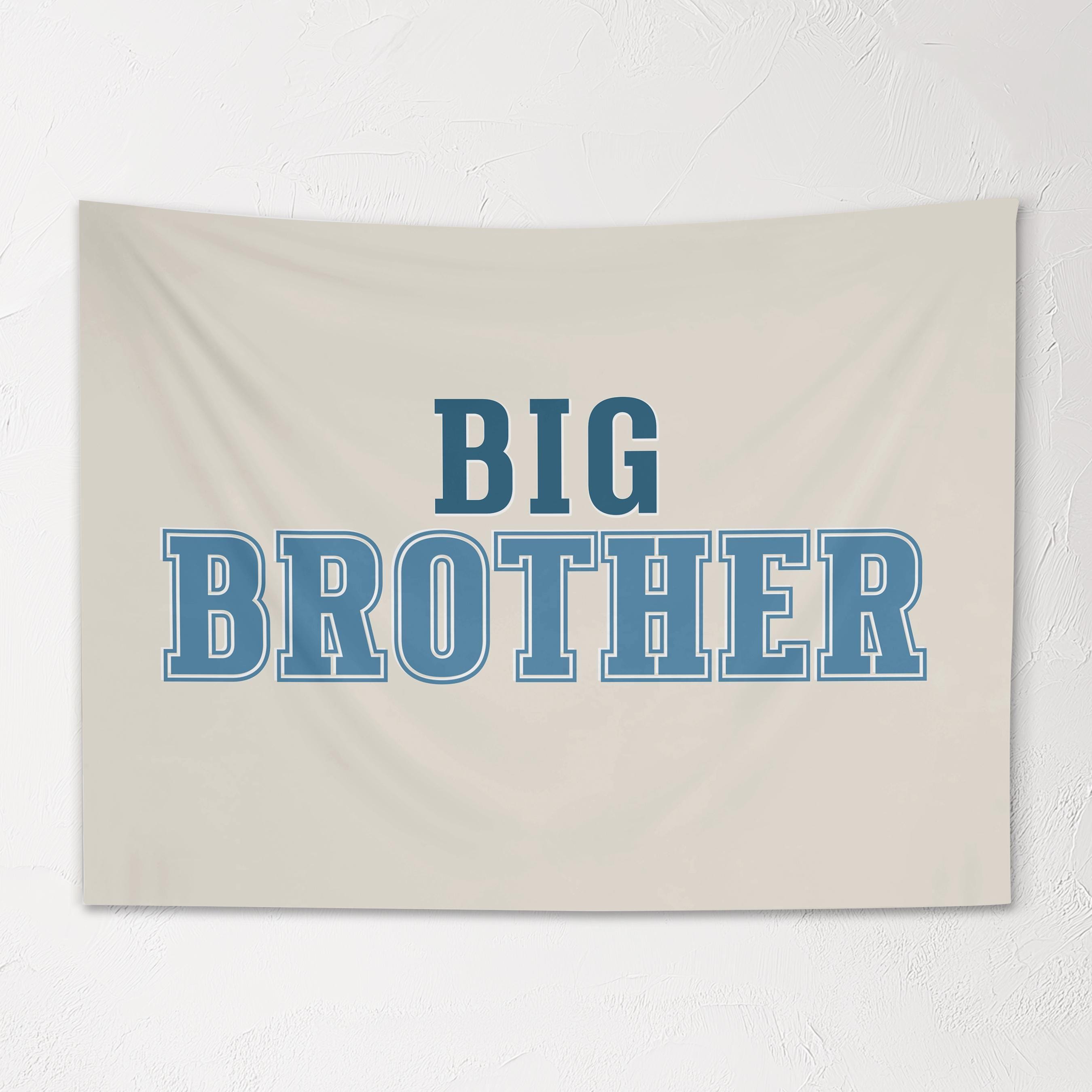 Fabric Tapestry Banner, Big Brother , Kids Wall Art Room Decor, Children's Wall Art