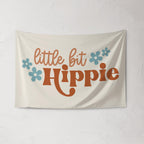 Fabric Tapestry Banner, A Little Bit Hippie , Kids Wall Art Room Decor