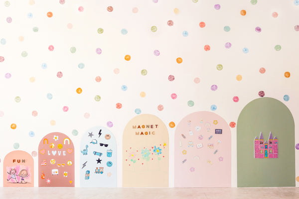 NEW REMOVABLE Magnet Magic Arch - With Fabric-Grip Technology - Damage-Free Magnetic Wall Decal for Kids, Wall Decal