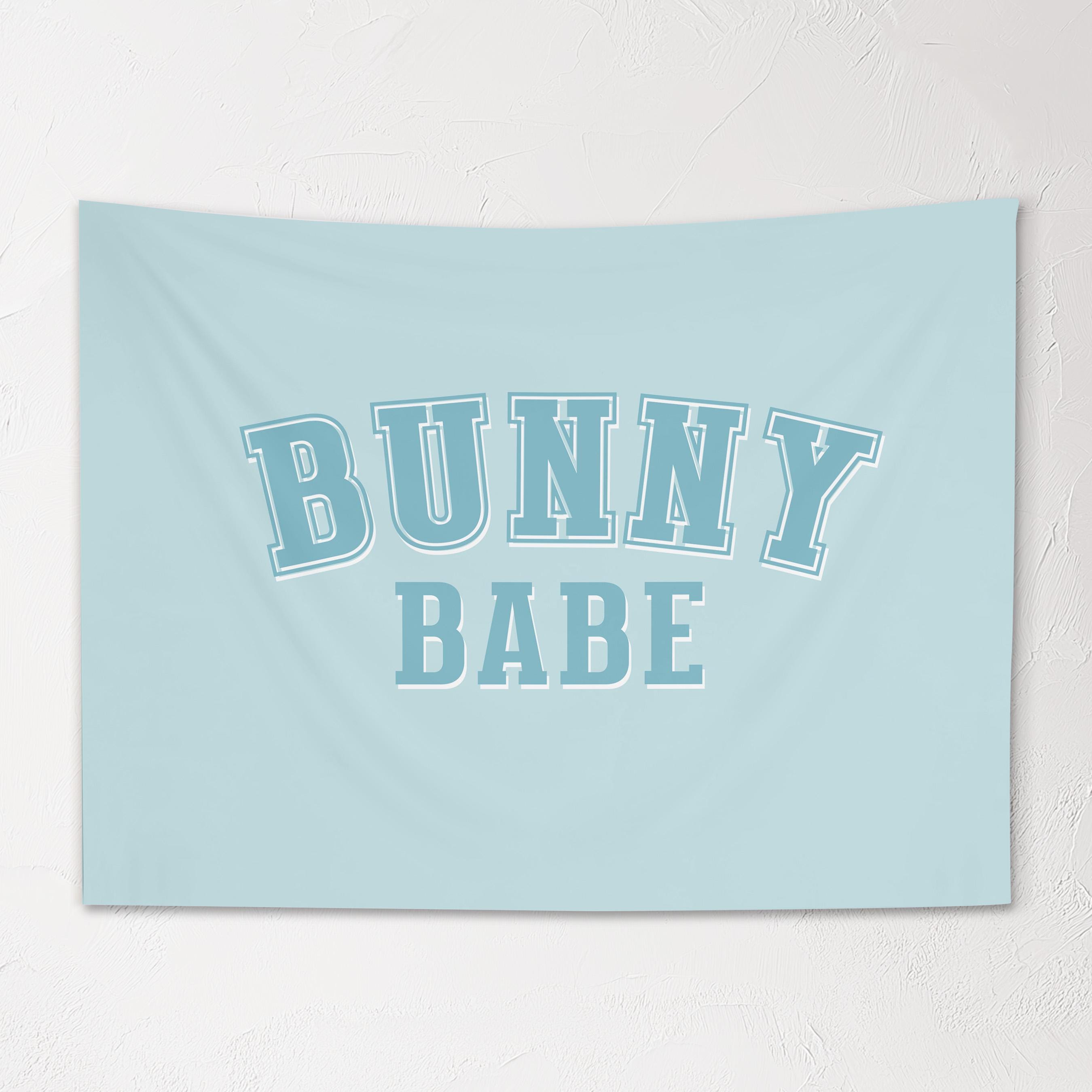 Fabric Tapestry Banner, Bunny Babe, Kids Wall Art Room Decor, Children's Wall Art