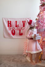 Holly Jolly Babe, Kids Fabric Tapestry