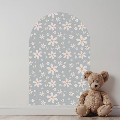 Magnet Magic Arch - Blue Daisy Floral Magnetic Wall Decal for Kids, Wall Decal